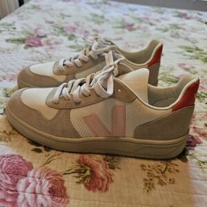 Veja Sneakers with Pink and Red Details